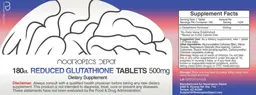 Label for Reduced Glutathione 500 mg