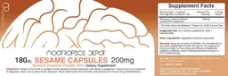 Label for Sesame Capsules 200 mg