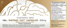 Label for Shiitake Mushroom Extract Capsules 500 mg