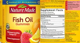 Label for Fish Oil Gummies