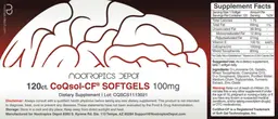 Label for CoQsol-CF Softgels 100 mg