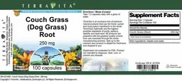 Label for Couch Grass (Dog Grass) Root 250 mg