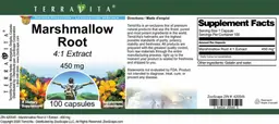 Label for Marshmallow Root 450 mg 4:1 Extract