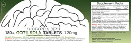 Label for Gotu Kola Tablets 120 mg