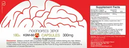 Label for KSM-66 Capsules 300 mg