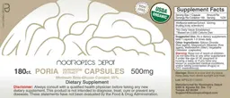 Label for Poria Mushroom Extract Capsules 500 mg