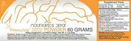 Label for PrimaVie Purified Shilajit Powder