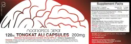 Label for Tongkat Ali Capsules 200 mg