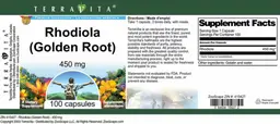 Label for Rhodiola (Golden Root) 450 mg