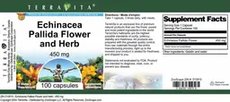 Label for Echinacea pallida Flower and Herb 450 mg