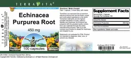 Label for Echinacea purpurea Root 450 mg