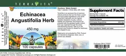Label for Echinacea Angustifolia Herb 450 mg