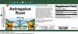 Label for Astragalus Root 450 mg