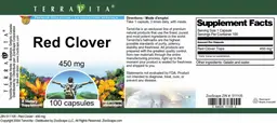 Label for Red Clover 450 mg