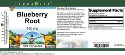 Label for Blueberry Root 450 mg