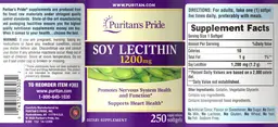 Label for Soy Lecithin 1200 mg