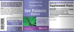 Label for Saw Palmetto Extract