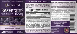 Label for Resveratrol 500 mg