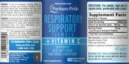 Label for Respiratory Support Formula + Vitamin C