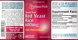 Label for Red Yeast Rice 600 mg