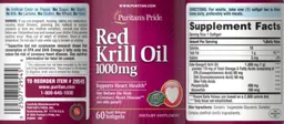 Label for Red Krill Oil 1000 mg