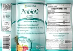 Label for Probiotic Gummies