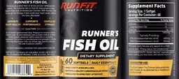 Label for Runner's Fish Oil