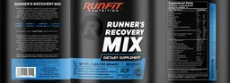 Label for Runner's Recovery Mix Cinnamon Vanilla Flavor