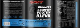 Label for Runner's Recovery Protein Blend Chocolate Milkshake Flavor