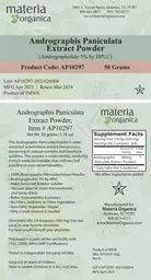 Label for Andrographis Paniculata Extract Powder