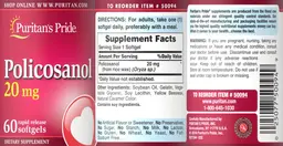Label for Policosanol 20 mg