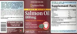 Label for Salmon Oil 1000 mg