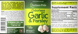 Label for Odorless Garlic & Parsley