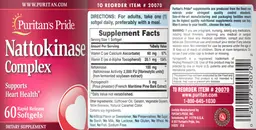 Label for Nattokinase Complex