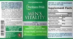 Label for Men's Vitality