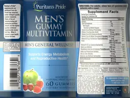 Label for Men's Gummy Multivitamin