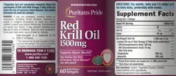 Label for Red Krill Oil 1500 mg