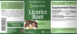 Label for Licorice Root 450 mg