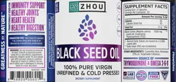 Label for Black Seed Oil