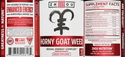 Label for Horny Goat Weed