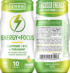Label for Energy + Focus Orange