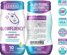Label for Glowfluence Grapefruit