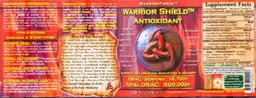 Label for Warrior Shield Antioxidant