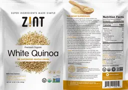 Label for Premium Organic White Quinoa