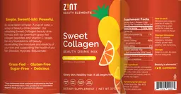 Label for Sweet Collagen Pineapple Orangeade