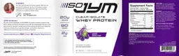 Label for Iso JYM Clear Isolate Whey Protein Grape