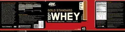 Label for Gold Standard 100% Whey Chocolate Peanut Butter