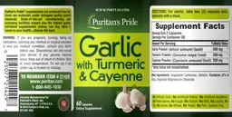 Label for Garlic with Turmeric & Cayenne
