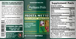 Label for Prosta-Metto with Flowens 500 mg
