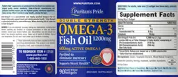 Label for Double Strength Omega-3 Fish Oil 1200 mg